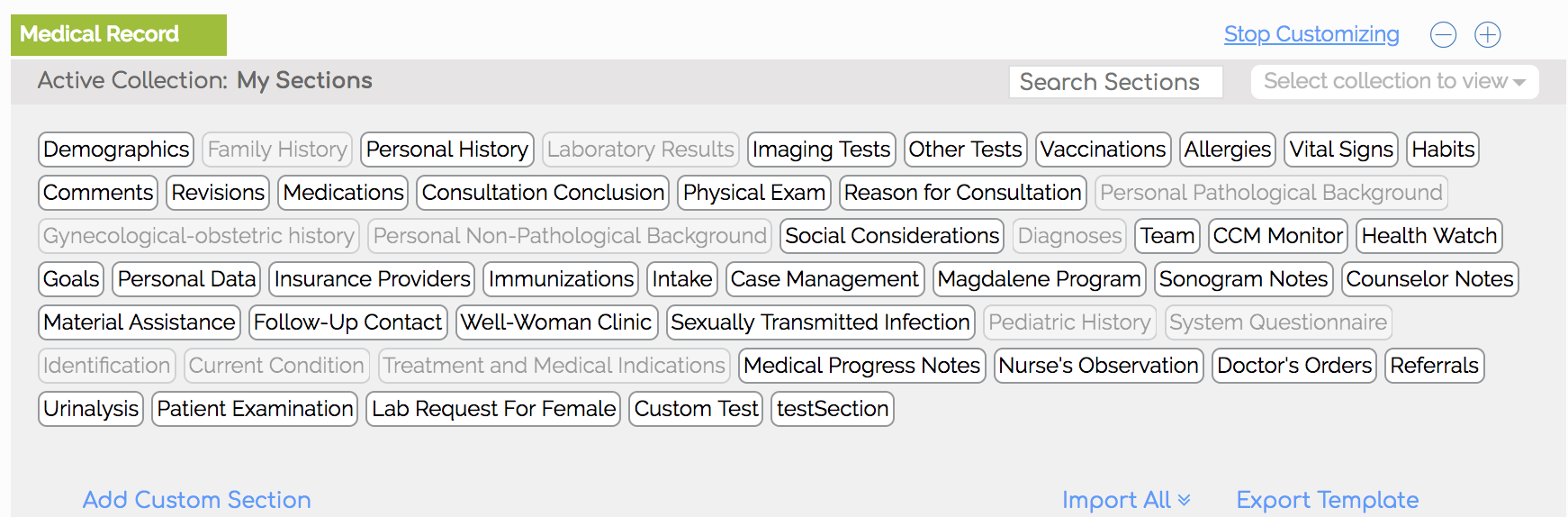 SectionTemplates